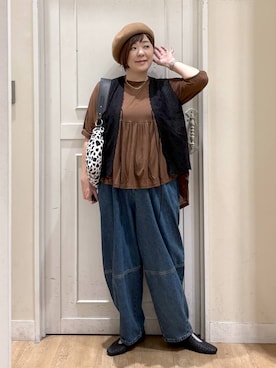 「アイテム（パンプス）」を使った、さかもってぃさん（レディース・163cm・40代）の秋コーディネート