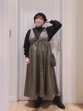 「アイテム（帽子）」を使った、さかもってぃさん（レディース・164cm・40代）の秋コーディネート