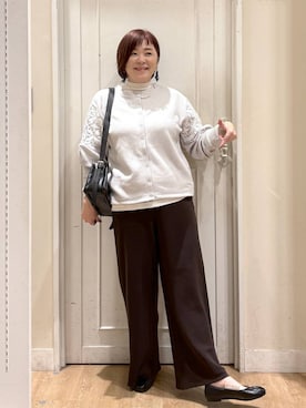 「アイテム（パンプス）」を使った、さかもってぃさん（レディース・163cm・40代）の秋コーディネート