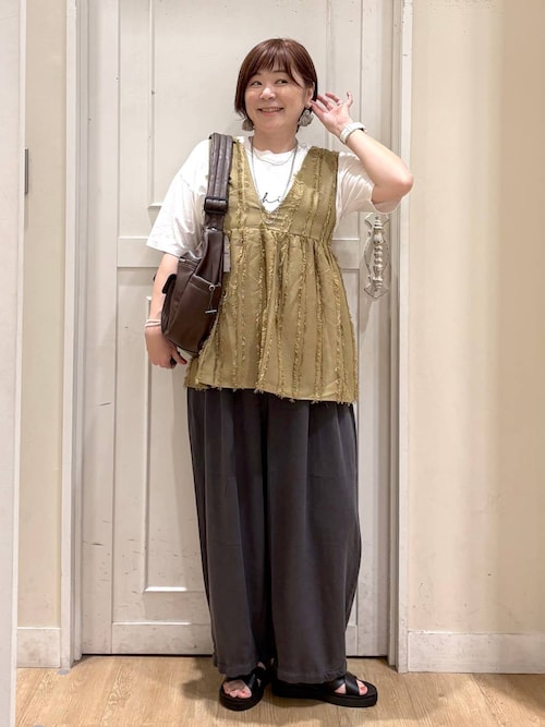 SALSATION®︎ ポルソパンツ　ブラウン【旧作です】Lサイズ studio CLIP｜リネンレーヨンバルーンパンツ[プチサイズあり