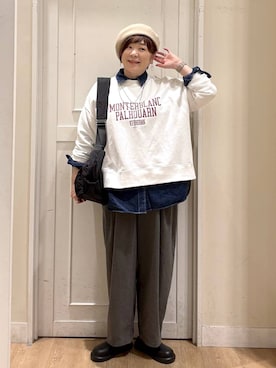 「アイテム（サンダル）」を使った、さかもってぃさん（レディース・163cm・40代）の秋コーディネート