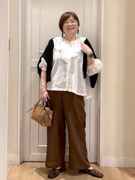 「studio CLIP（スタディオクリップ）のアイテム（トップス）」を使った、さかもってぃさん（レディース・163cm）の春コーディネート