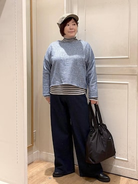 「アイテム（帽子）」を使った、さかもってぃさん（レディース・163cm・40代）の秋コーディネート
