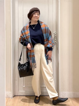 「アイテム（パンプス）」を使った、さかもってぃさん（レディース・163cm・40代）の秋コーディネート