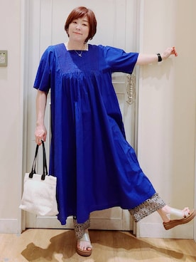 「アイテム（ワンピース/ドレス）」を使った、さかもってぃさん（レディース・164cm・40代）の夏コーディネート