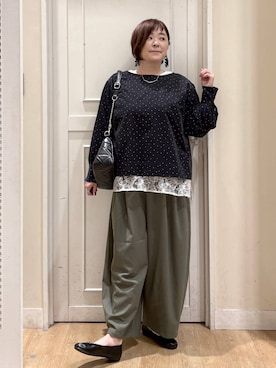 「アイテム（パンプス）」を使った、さかもってぃさん（レディース・163cm・40代）の秋コーディネート