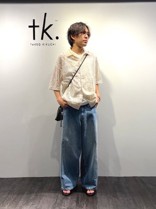 レースデザインシャツ
