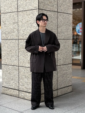 「URBAN RESEARCH（アーバンリサーチ）のアイテム（メガネ）」を使った、くろおかさん（メンズ・170cm）の秋コーディネート
