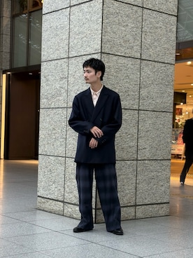 「アイテム（テーラードジャケット）」を使った、くろおかさん（メンズ・170cm）の秋コーディネート