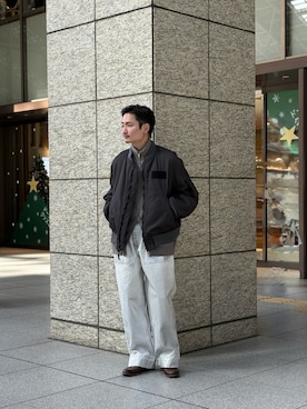 「アイテム（テーラードジャケット）」を使った、くろおかさん（メンズ・170cm）の冬コーディネート