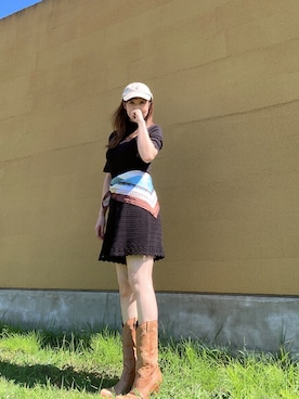 「アイテム（ストール/ショール）」を使った、sanaekoさん（レディース・153cm）の秋コーディネート