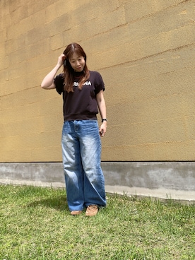 「ISOOK（アイスー）のアイテム」を使った、sanaekoさん（レディース・153cm）の夏コーディネート