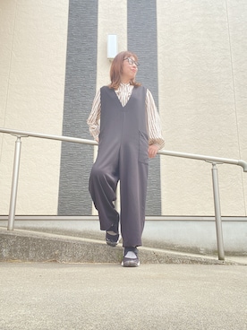 「CIAOPANIC TYPY（チャオパニックティピー）のアイテム（オールインワン・サロペット）」を使った、sanaekoさん（レディース・153cm）の夏コーディネート