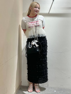 「アイテム（キーホルダー）」を使った、リンリンさん（レディース・156cm）の夏コーディネート