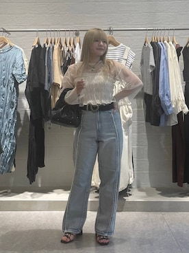 「yuw（ユウ）のアイテム」を使った、リンリンさん（レディース・156cm）の夏コーディネート