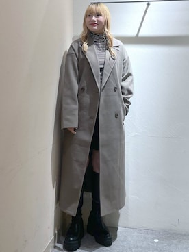 「アイテム（トレンチコート）」を使った、リンリンさん（レディース・156cm）の秋コーディネート