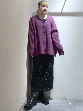 「アイテム（ピアス（両耳用））」を使った、リンリンさん（レディース・156cm）の秋コーディネート