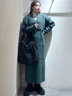 「人気アイテムをチェック！」｜リンリンさん（レディース・156cm）の冬コーディネート