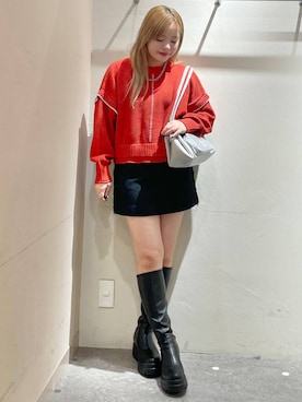 「アイテム（アクセサリー、グレー系）」を使った、リンリンさん（レディース・156cm）の秋コーディネート