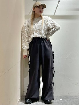 「ドットエスティ秋コーデ」｜「アイテム（スウェットパンツ）」を使った、リンリンさん（レディース・156cm）の秋コーディネート