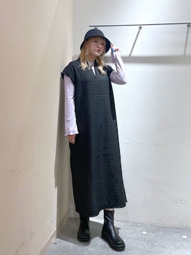 「LOWRYS FARM（ローリーズファーム）のアイテム（ハット）」を使った、リンリンさん（レディース・156cm）の夏コーディネート