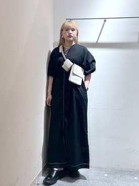 「アイテム（ボディバッグ/ウエストポーチ）」を使った、リンリンさん（レディース・156cm）の夏コーディネート