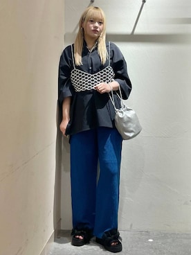 「ラフ」｜「アイテム（その他トップス）」を使った、リンリンさん（レディース・156cm）の春コーディネート