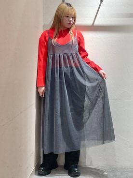 「人気アイテムをチェック！」｜「アイテム（カーディガン/ボレロ）」を使った、リンリンさん（レディース・156cm）の春コーディネート
