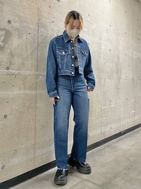 「人気アイテムをチェック！」｜「アイテム（その他アウター）」を使った、リンリンさん（レディース・156cm）の春コーディネート