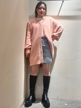 「アイテム（ワンピース/ドレス、オレンジ系）」を使った、リンリンさん（レディース・156cm）の冬コーディネート