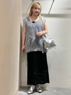 「アイテム（ブーツ、シルバー系）」を使った、リンリンさん（レディース・156cm）の秋コーディネート