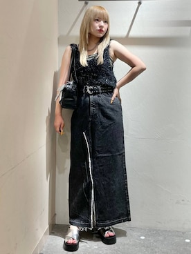 「アイテム（キーホルダー）」を使った、リンリンさん（レディース・156cm）の夏コーディネート