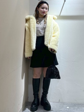 「アイテム（ブルゾン）」を使った、リンリンさん（レディース・156cm）の冬コーディネート