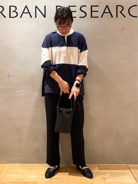 「HASHIBAMI（ハシバミ）のアイテム」を使った、こうじさん（レディース・160cm）の夏コーディネート