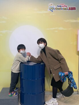 「select MOCA（セレクトモカ）のアイテム（ノーカラーコート）」を使った、wakacchaさん（レディース・162cm）の冬コーディネート