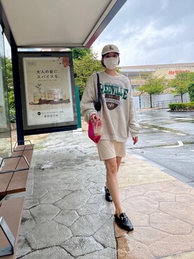 「BASQUE magenta（バスクマゼンタ）のアイテム」を使った、wakacchaさん（レディース・162cm）の秋コーディネート