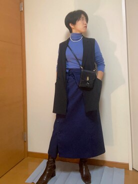 「秋トレンド2021」｜「アイテム（その他アウター）」を使った、Aさん（レディース・154cm）の秋コーディネート