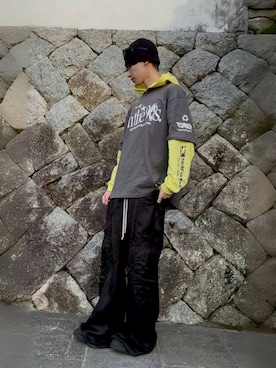 「PRADA（プラダ）のアイテム」を使った、IBUKI_tp さん（メンズ・177cm）の春コーディネート