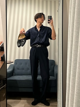 「アイテム（スリッポン）」を使った、takumioutfitsさん（メンズ・178cm・20代）の夏コーディネート