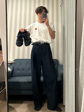 「アイテム（スニーカー）」を使った、takumioutfitsさん（メンズ・178cm・20代）の夏コーディネート
