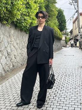 「レザーバッグ」｜Takumiさん（メンズ・178cm）の春コーディネート