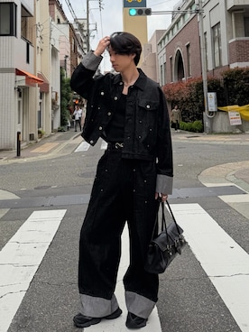 「Lui's（ルイス）のアイテム（パンツ）」を使った、Takumiさん（メンズ・178cm）の春コーディネート