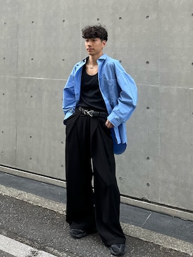 「アイテム（タンクトップ）」を使った、Takumiさん（メンズ・178cm）の秋コーディネート