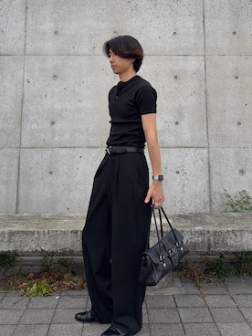 「TORY LEATHER（トリーレザー）のアイテム」を使った、Takumiさん（メンズ・178cm）の夏コーディネート
