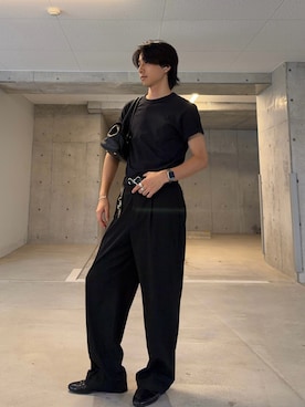 「UNIQLO（ユニクロ）のアイテム（スラックス）」を使った、Takumiさん（メンズ・178cm）の秋コーディネート