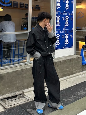 「アイテム（デニムジャケット）」を使った、Takumiさん（メンズ・178cm・20代）の秋コーディネート