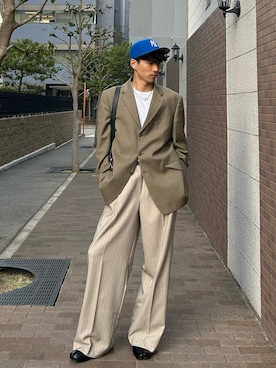 「アイテム（テーラードジャケット）」を使った、Takumiさん（メンズ・178cm・20代）の秋コーディネート