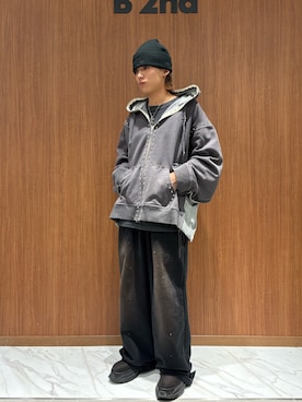 「B'2nd（ビーセカンド）のアイテム」を使った、.さん（メンズ・167cm）の冬コーディネート