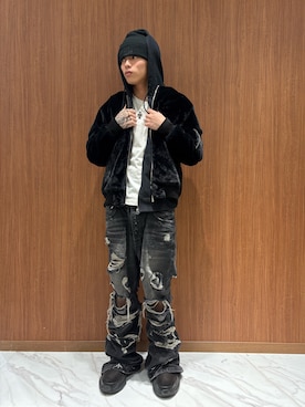 「B'2nd（ビーセカンド）のアイテム」を使った、.さん（メンズ・167cm）の冬コーディネート