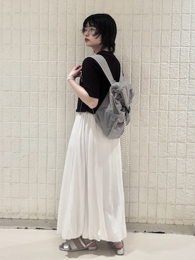 「RODE SKO（ロデスコ）のアイテム（シューズ）」を使った、RiNCOさん（レディース・158cm）の春コーディネート